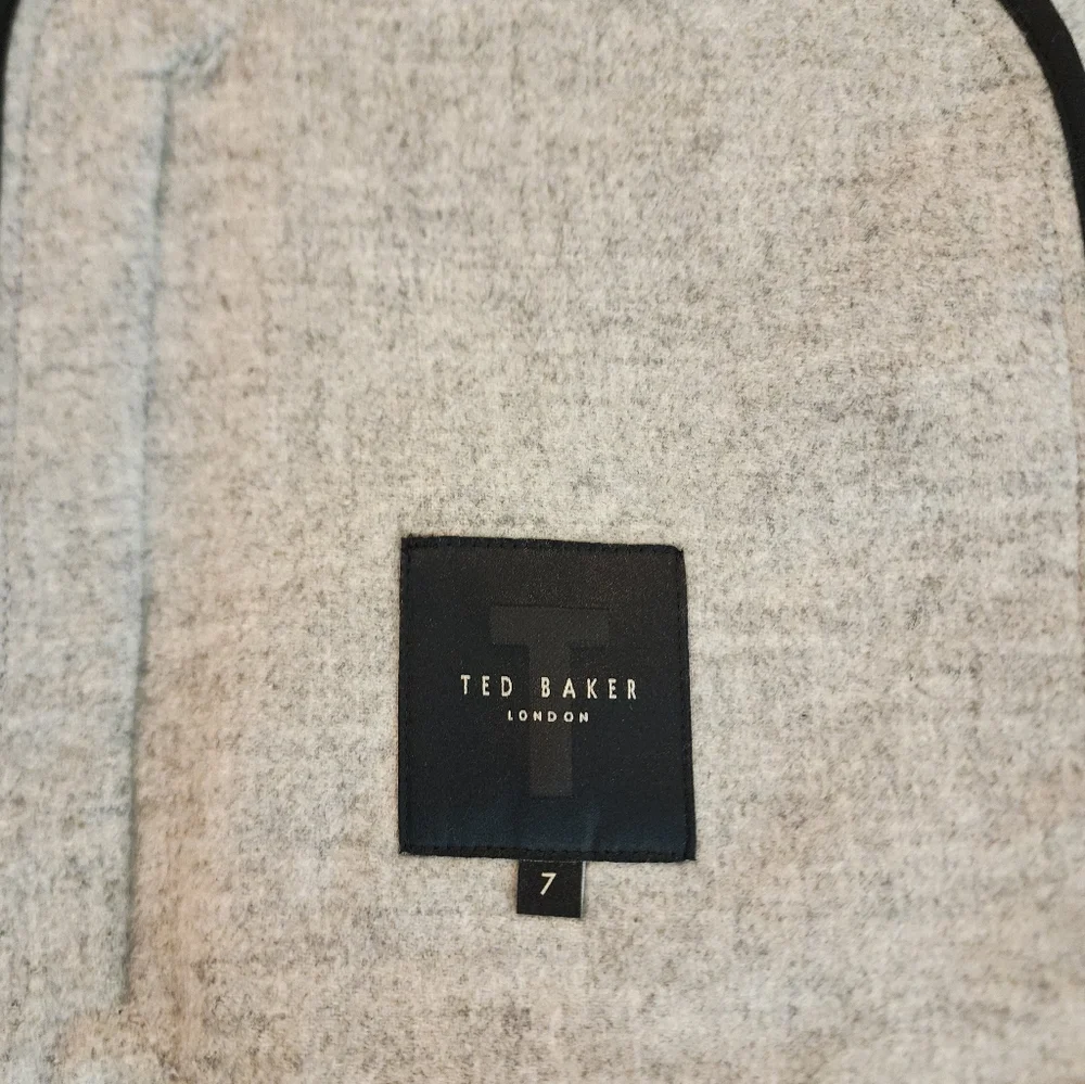 Ted Baker $395 Men's Light Grey Soft Wool Bomber Jacket Zip Front Size XXL